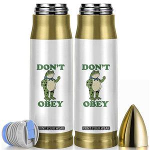 Don't Obey Portland Frog Bullet Tumbler Resist Inflatable Frogs Protest TS02 White Print Your Wear