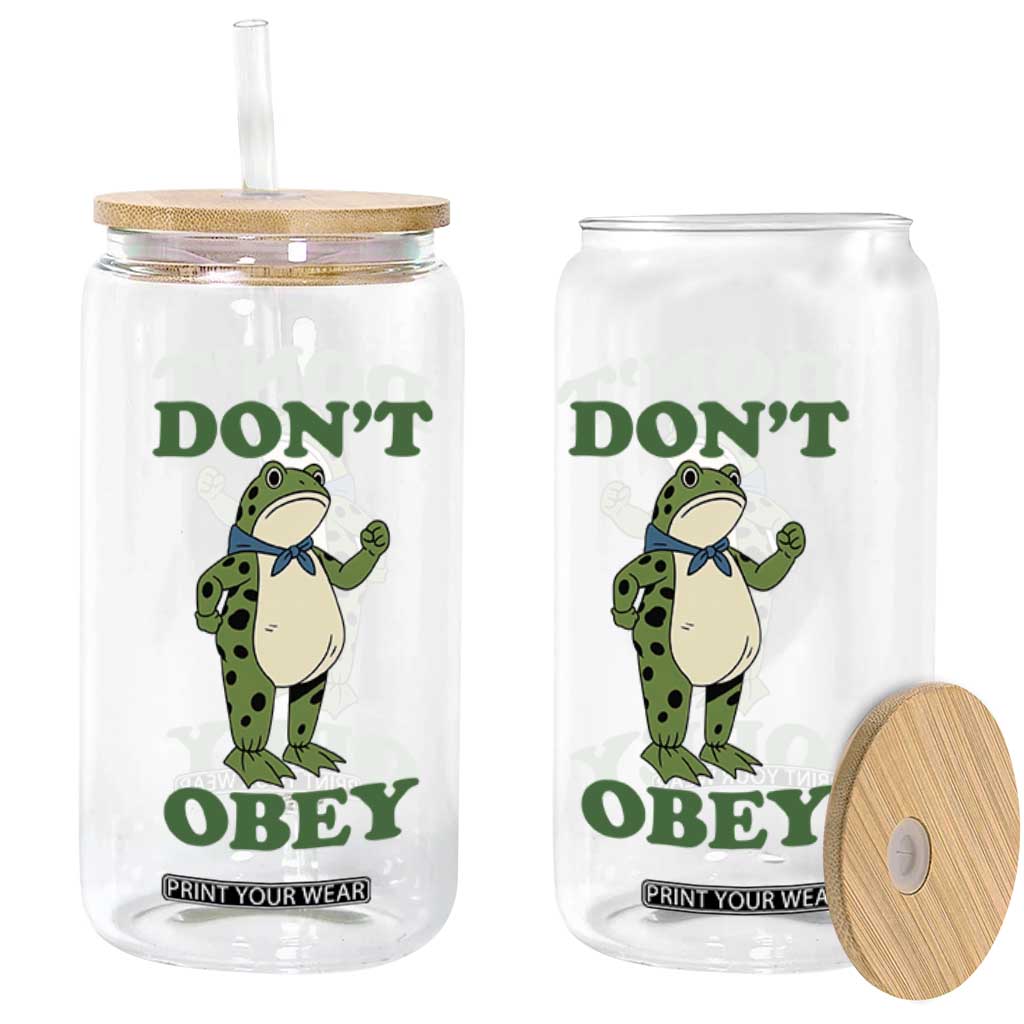 Don't Obey Portland Frog Glass Can Resist Inflatable Frogs Protest TS02 Print Your Wear