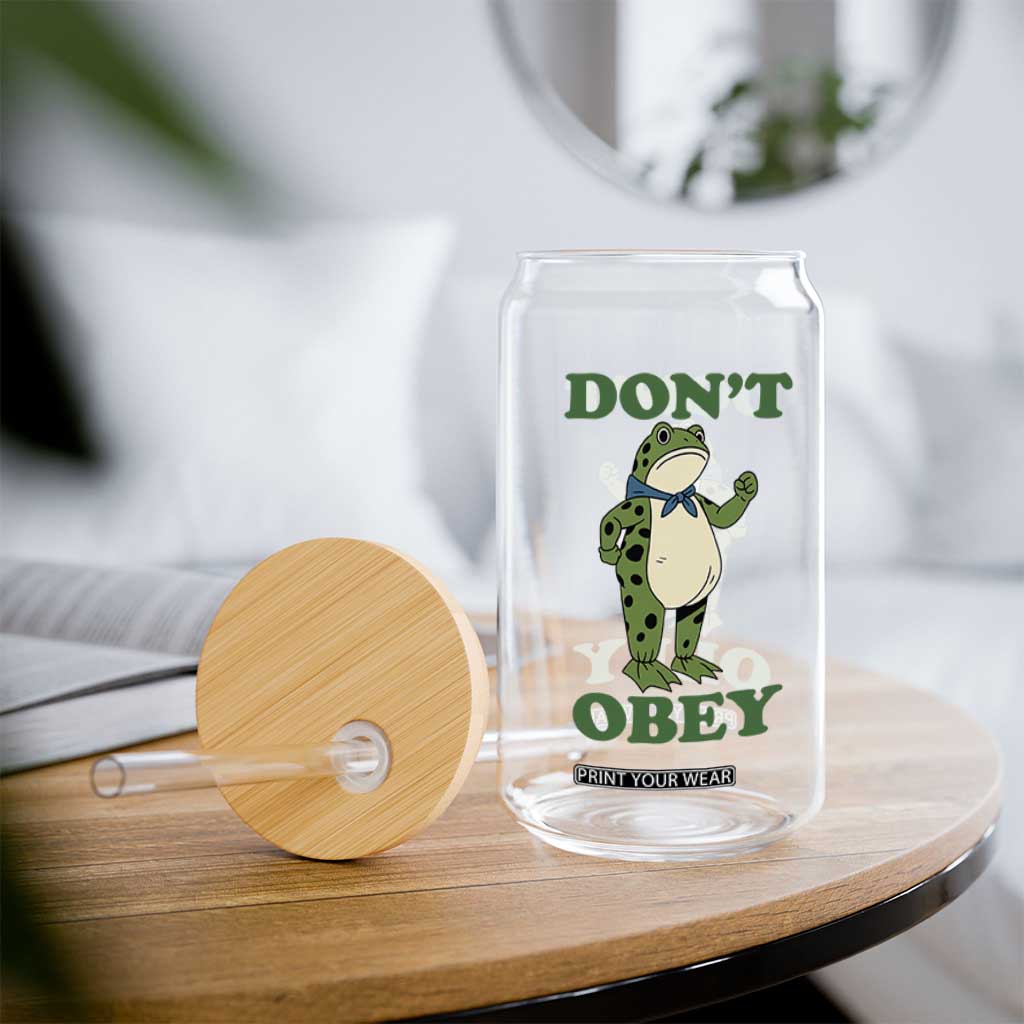 Don't Obey Portland Frog Glass Can Resist Inflatable Frogs Protest TS02 Print Your Wear