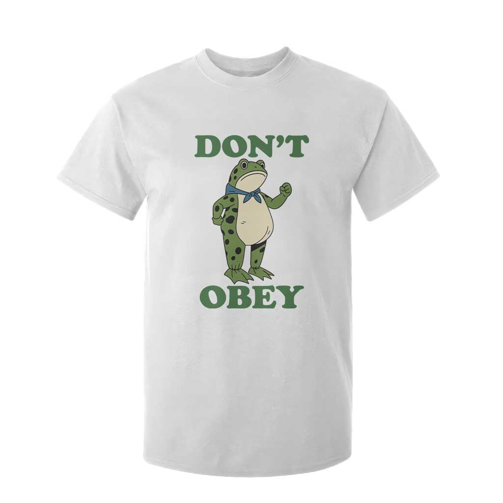 Don't Obey Portland Frog T Shirt For Kid Resist Inflatable Frogs Protest TS02 White Print Your Wear