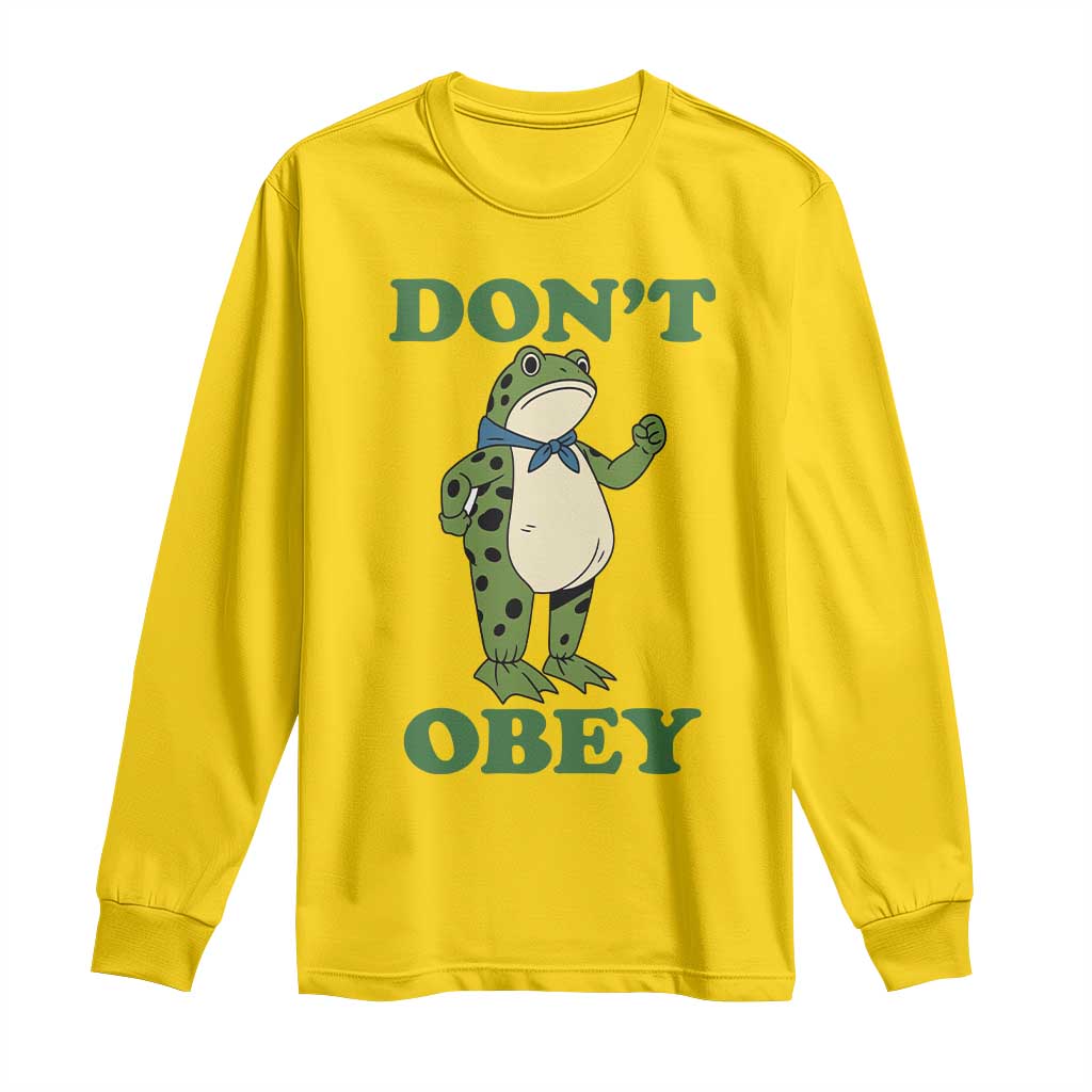 Don't Obey Portland Frog Long Sleeve Shirt Resist Inflatable Frogs Protest TS02 Daisy Print Your Wear