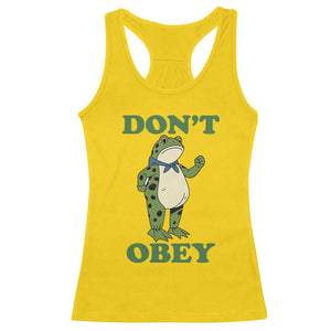 Don't Obey Portland Frog Racerback Tank Top Resist Inflatable Frogs Protest - Print Your Wear