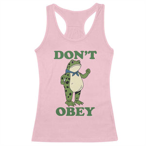 Don't Obey Portland Frog Racerback Tank Top Resist Inflatable Frogs Protest - Print Your Wear