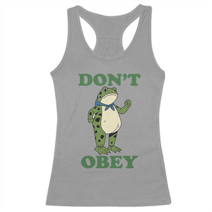 Don't Obey Portland Frog Racerback Tank Top Resist Inflatable Frogs Protest - Print Your Wear