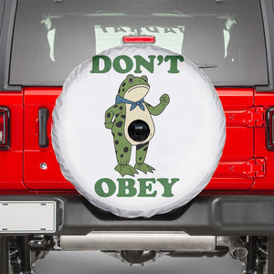 Don't Obey Portland Frog Spare Tire Cover Resist Inflatable Frogs Protest TS02 White Print Your Wear
