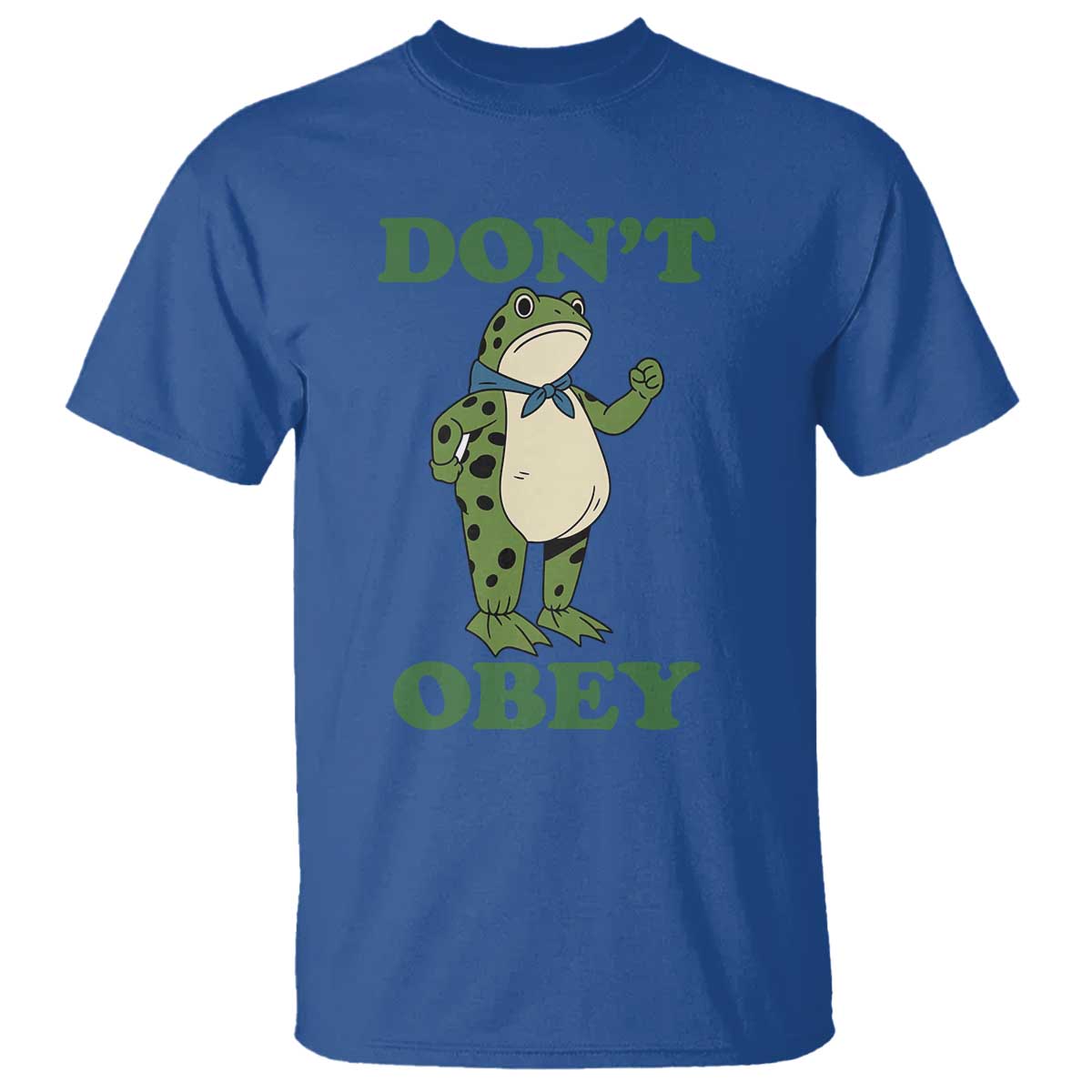 Don't Obey Portland Frog T Shirt Resist Inflatable Frogs Protest TS02 Royal Blue Print Your Wear