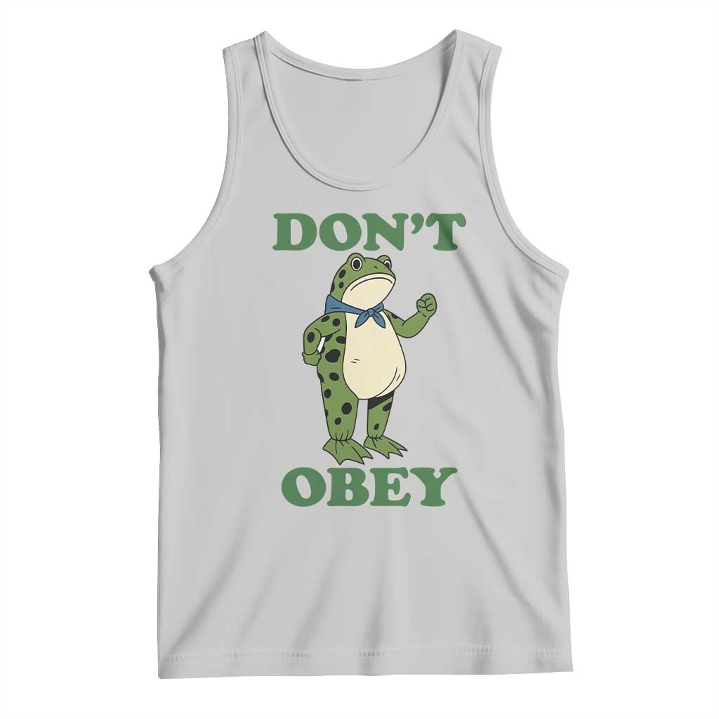 Don't Obey Portland Frog Tank Top Resist Inflatable Frogs Protest TS02 Ash Print Your Wear