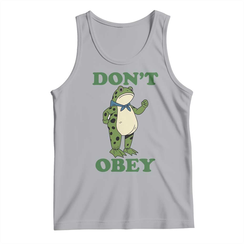 Don't Obey Portland Frog Tank Top Resist Inflatable Frogs Protest TS02 Athletic Heather Print Your Wear