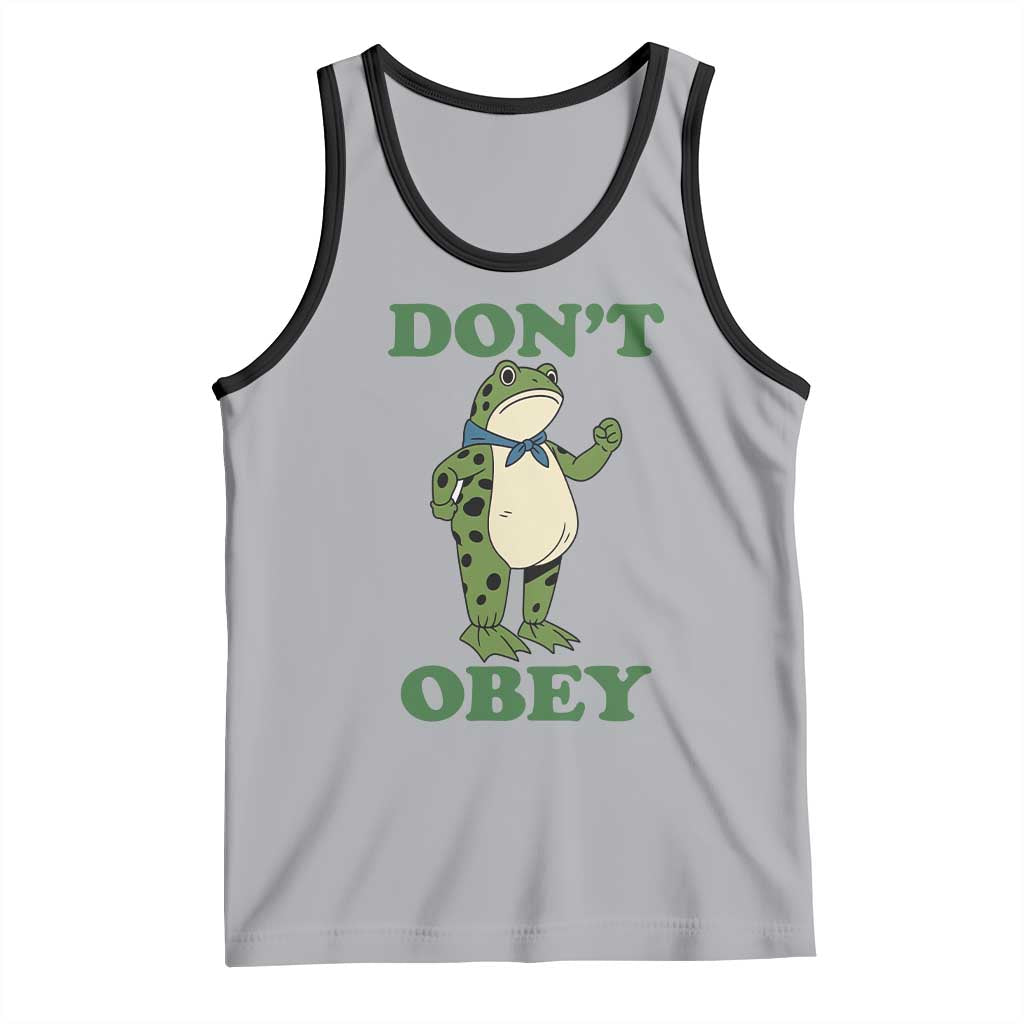 Don't Obey Portland Frog Tank Top Resist Inflatable Frogs Protest TS02 Athletic Heather Black Print Your Wear