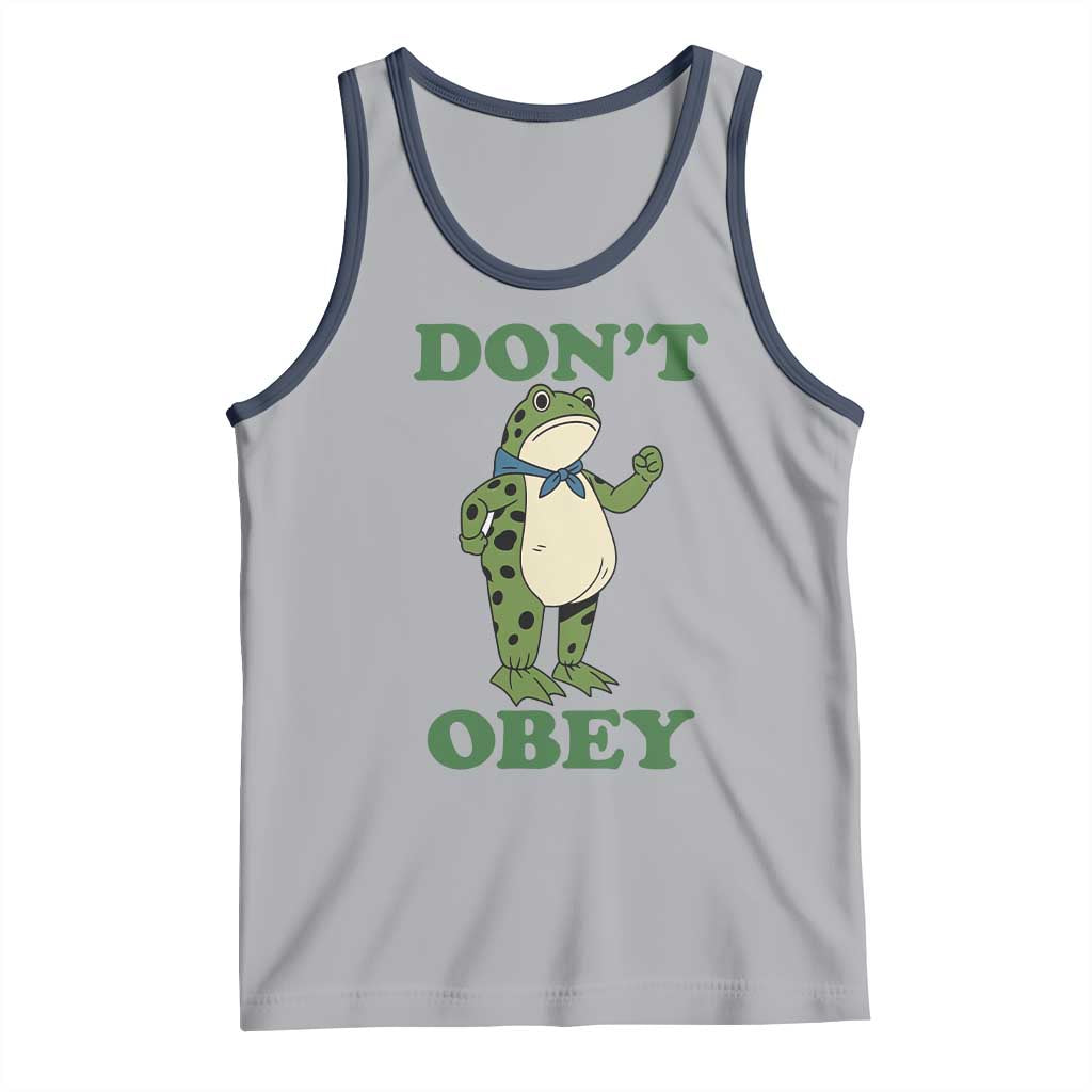 Don't Obey Portland Frog Tank Top Resist Inflatable Frogs Protest TS02 Athletic Heather Navy Print Your Wear