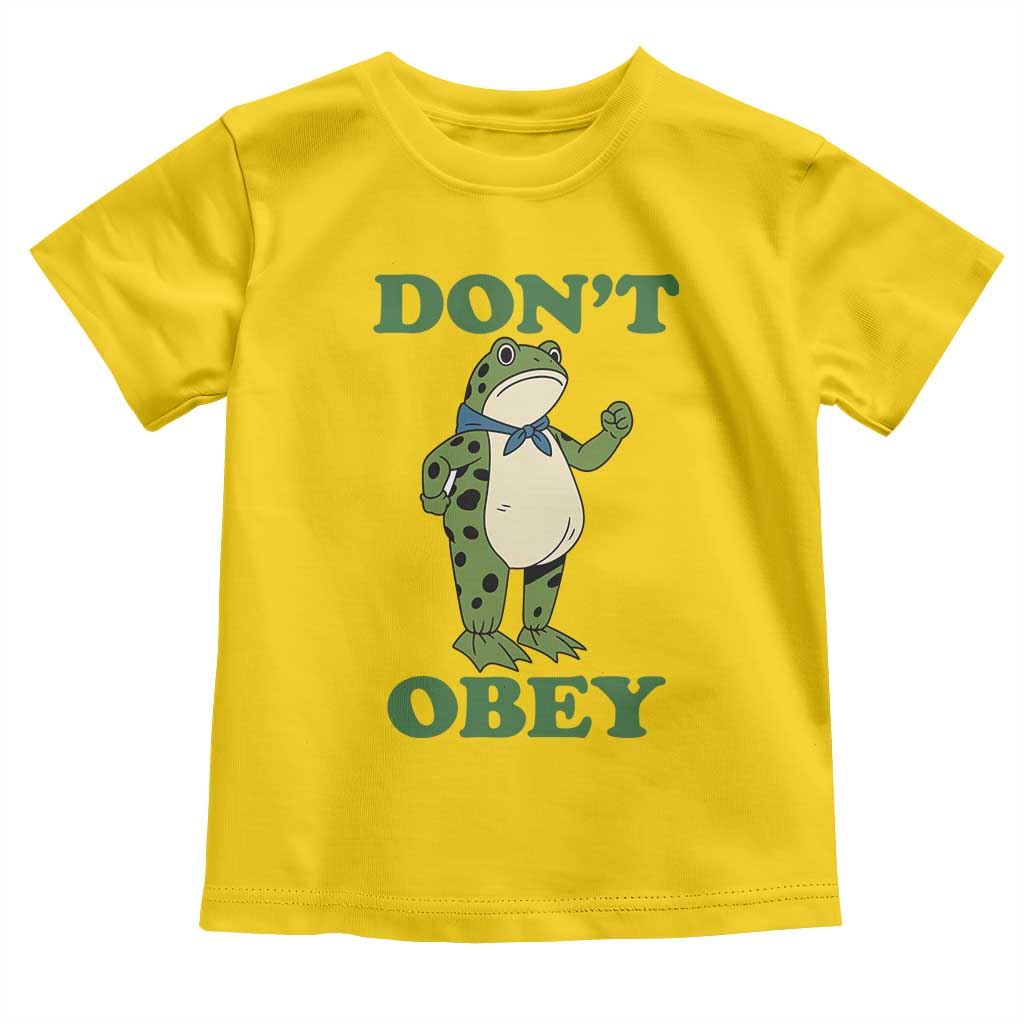 Don't Obey Portland Frog Toddler T Shirt Resist Inflatable Frogs Protest TS02 Daisy Print Your Wear