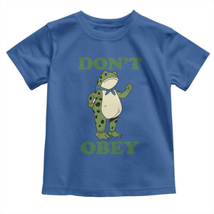 Don't Obey Portland Frog Toddler T Shirt Resist Inflatable Frogs Protest TS02 Royal Blue Print Your Wear