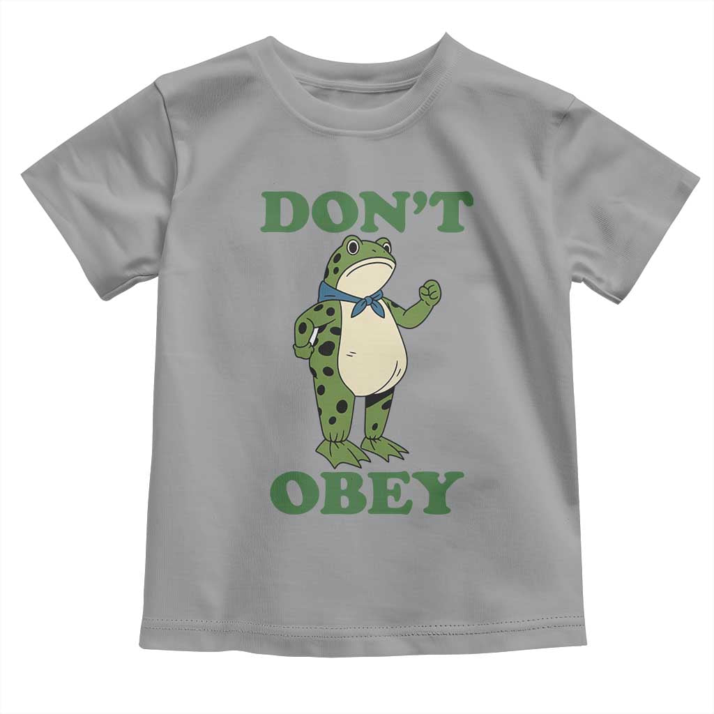 Don't Obey Portland Frog Toddler T Shirt Resist Inflatable Frogs Protest TS02 Sport Gray Print Your Wear