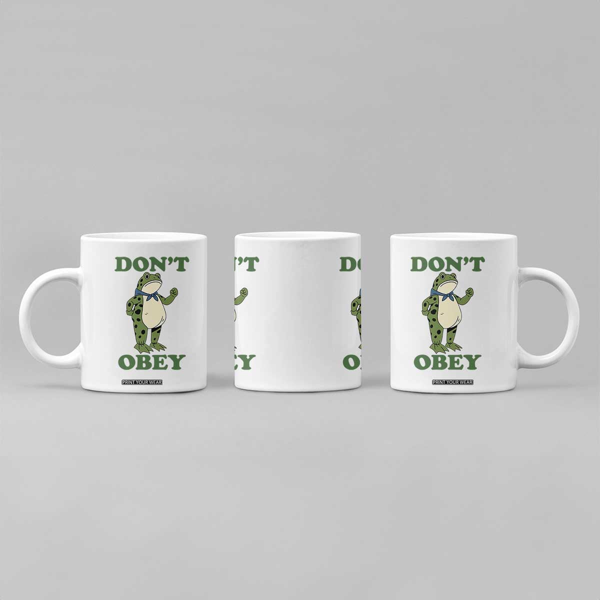 Don't Obey Portland Frog Coffee Mug Resist Inflatable Frogs Protest TS02 Print Your Wear