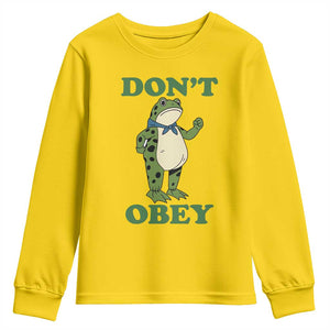 Don't Obey Portland Frog Youth Sweatshirt Resist Inflatable Frogs Protest TS02 Daisy Print Your Wear