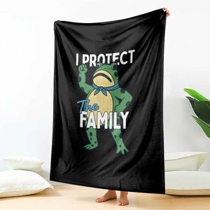 Activist Portland Frog Throw Blanket I Protect the Family Protest Statement TS02 Print Your Wear