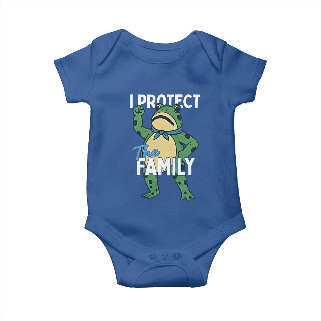 Activist Portland Frog Baby Onesie I Protect the Family Protest Statement TS02 Royal Blue Print Your Wear