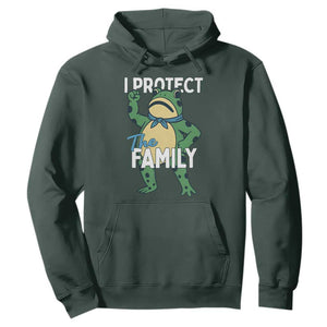 Activist Portland Frog Hoodie I Protect the Family Protest Statement TS02 Dark Forest Green Print Your Wear