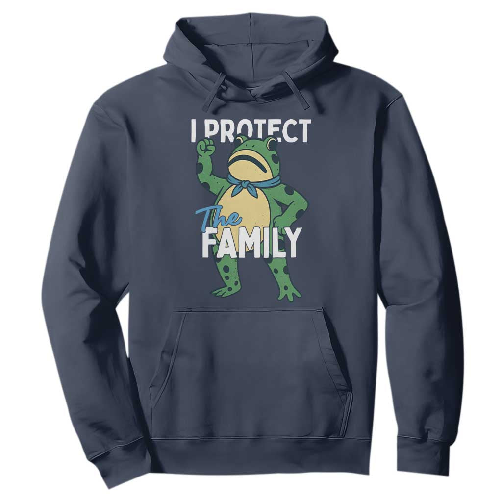 Activist Portland Frog Hoodie I Protect the Family Protest Statement TS02 Navy Print Your Wear