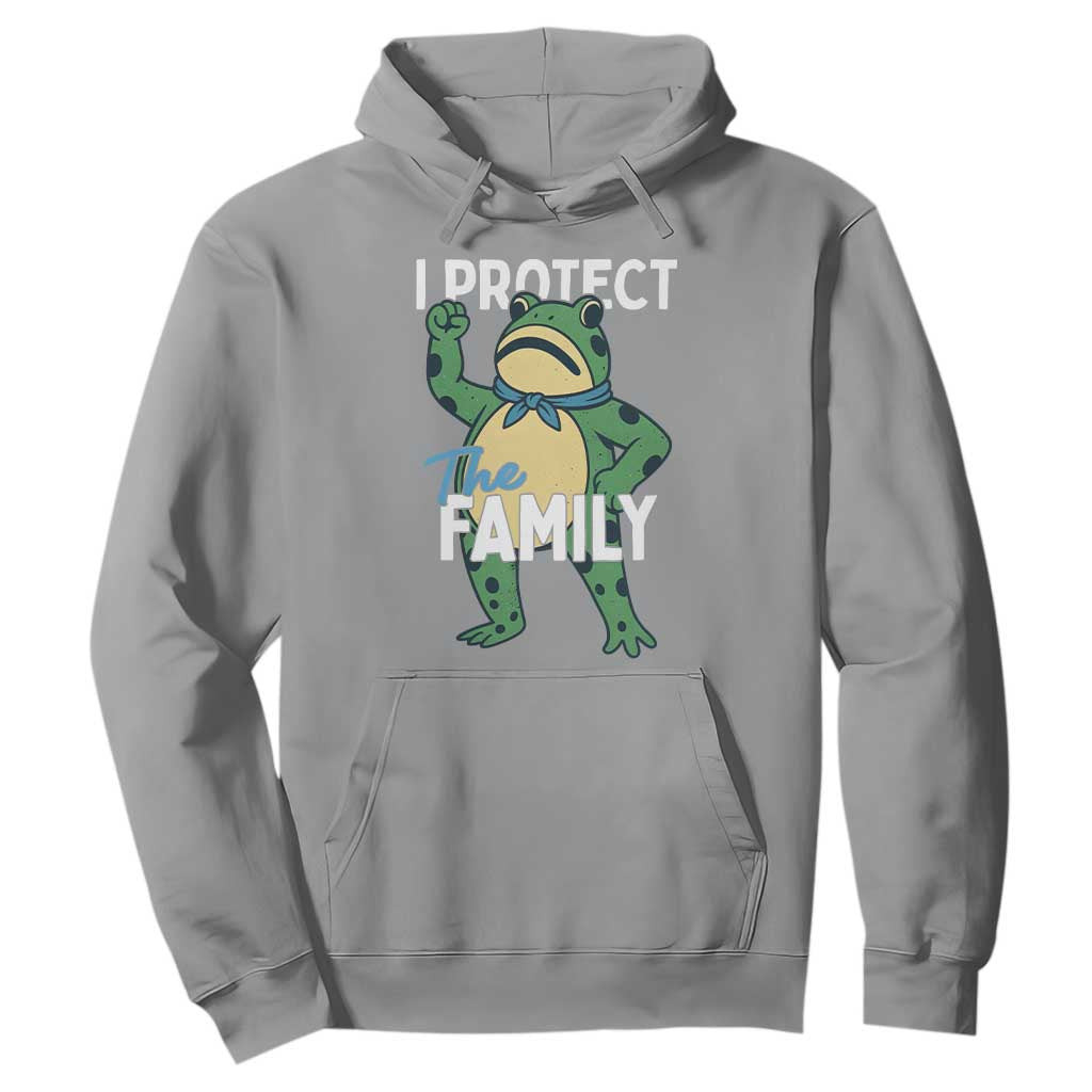 Activist Portland Frog Hoodie I Protect the Family Protest Statement TS02 Sport Gray Print Your Wear