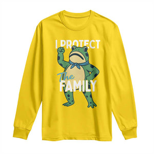 Activist Portland Frog Long Sleeve Shirt I Protect the Family Protest Statement TS02 Daisy Print Your Wear