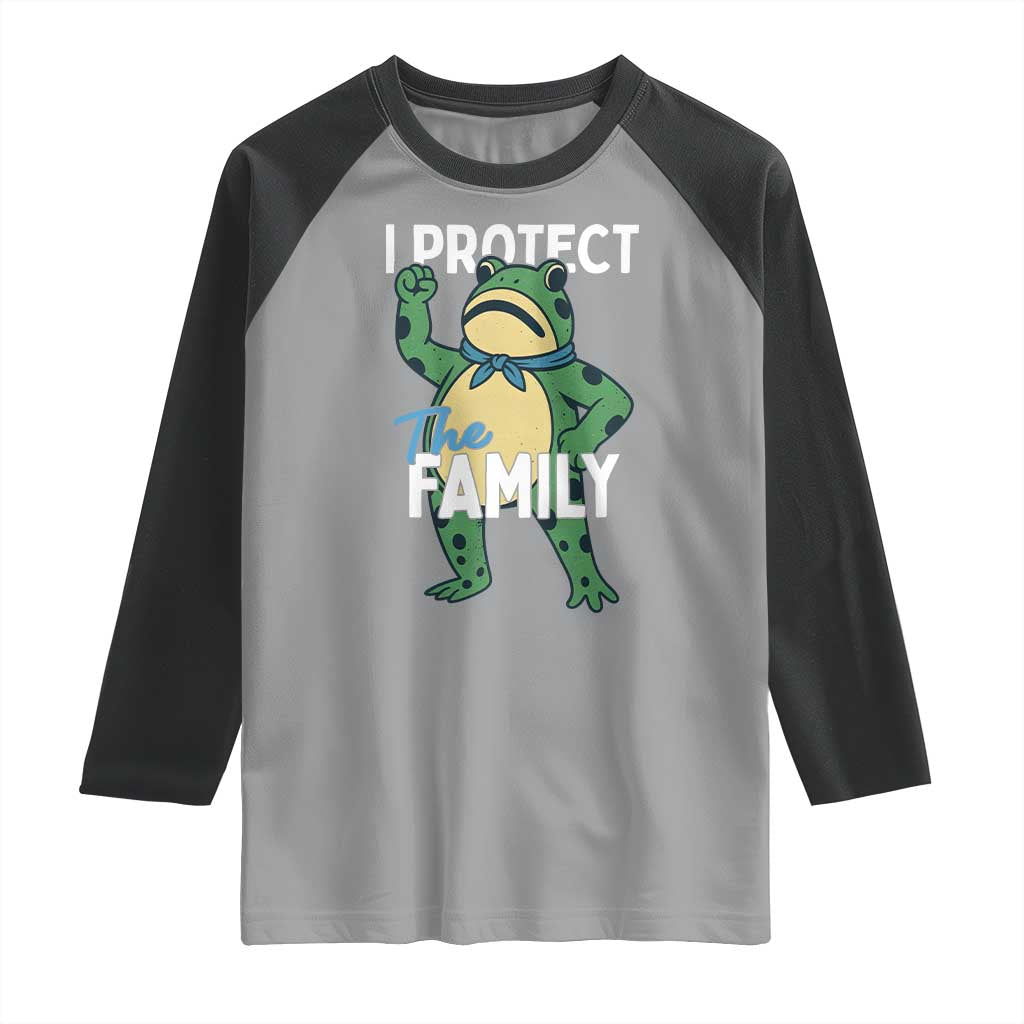 Activist Portland Frog Raglan Shirt I Protect the Family Protest Statement TS02 Sport Gray Black Print Your Wear