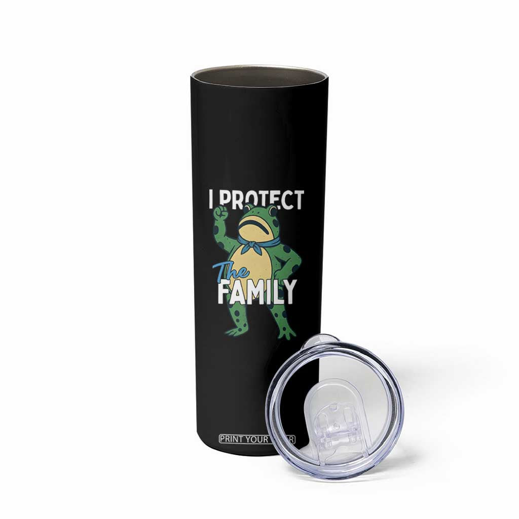Activist Portland Frog Skinny Tumbler I Protect the Family Protest Statement TS02 Print Your Wear