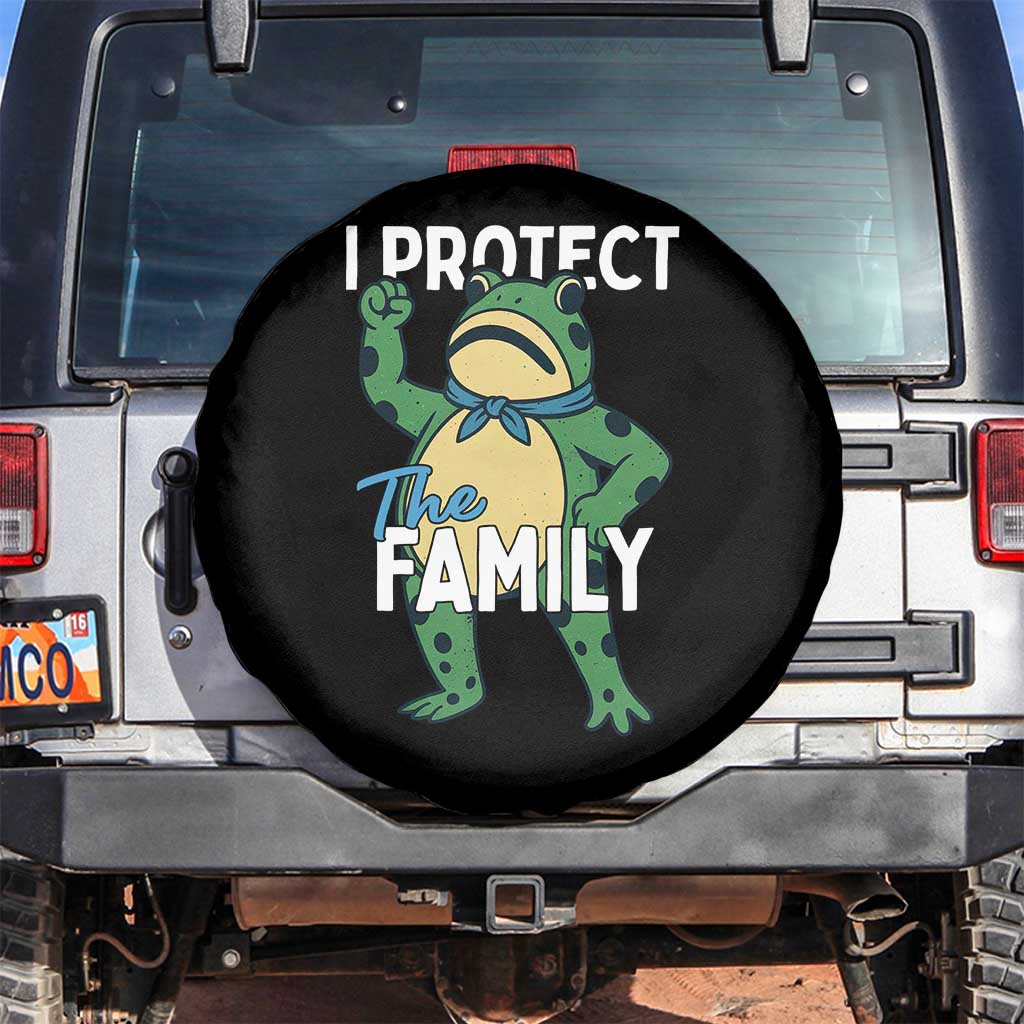 Activist Portland Frog Spare Tire Cover I Protect the Family Protest Statement TS02 No hole Black Print Your Wear
