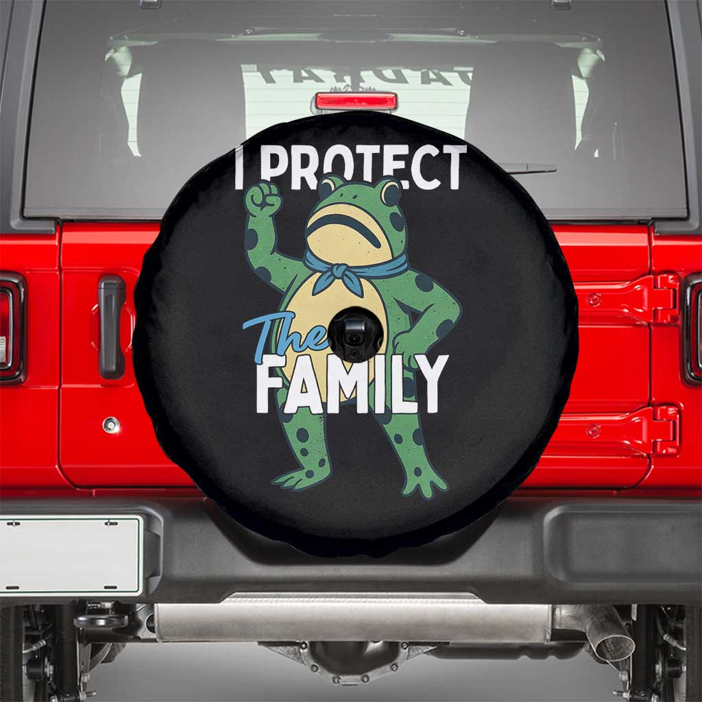 Activist Portland Frog Spare Tire Cover I Protect the Family Protest Statement TS02 Black Print Your Wear