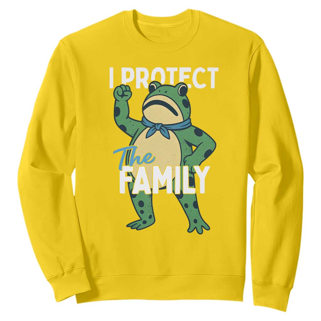 Activist Portland Frog Sweatshirt I Protect the Family Protest Statement TS02 Daisy Print Your Wear