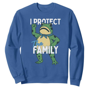 Activist Portland Frog Sweatshirt I Protect the Family Protest Statement TS02 Royal Blue Print Your Wear