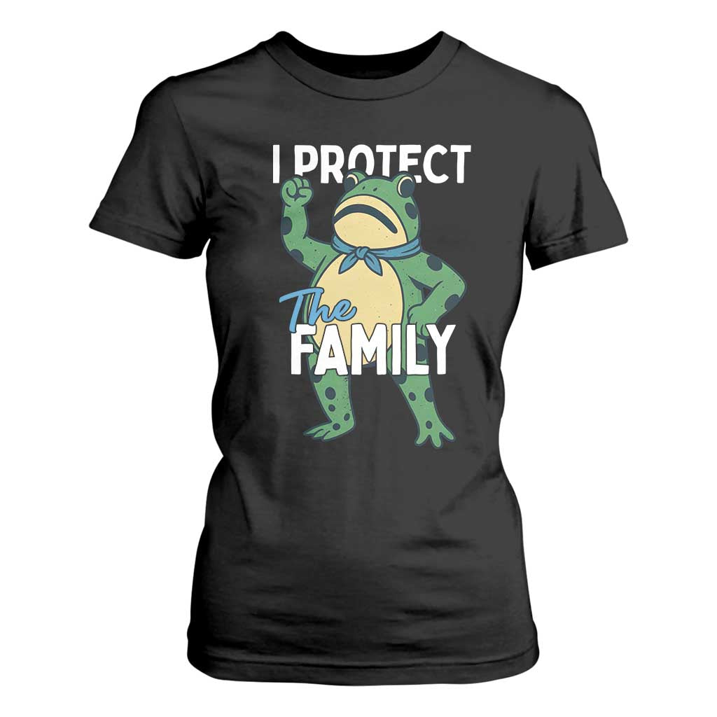 Activist Portland Frog T Shirt For Women I Protect the Family Protest Statement TS02 Black Print Your Wear