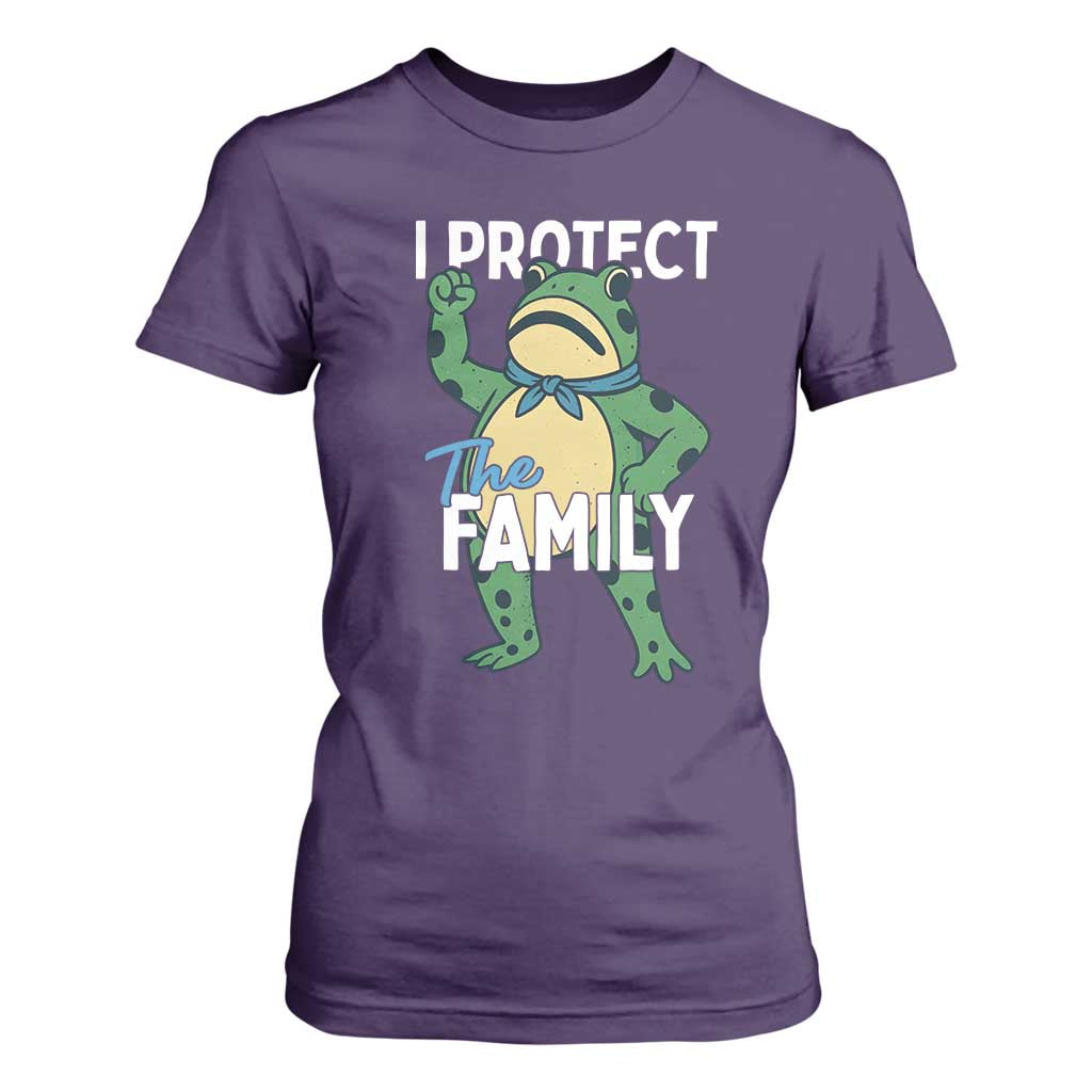 Activist Portland Frog T Shirt For Women I Protect the Family Protest Statement TS02 Purple Print Your Wear
