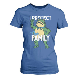 Activist Portland Frog T Shirt For Women I Protect the Family Protest Statement TS02 Royal Blue Print Your Wear