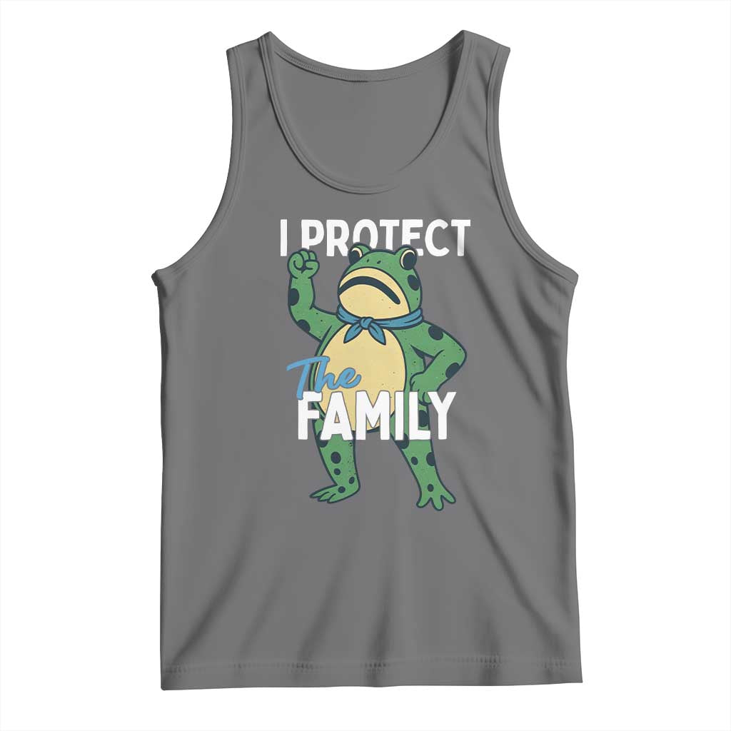Activist Portland Frog Tank Top I Protect the Family Protest Statement TS02 Black Heather Print Your Wear