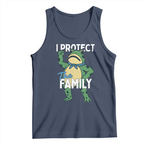 Activist Portland Frog Tank Top I Protect the Family Protest Statement TS02 Navy Print Your Wear