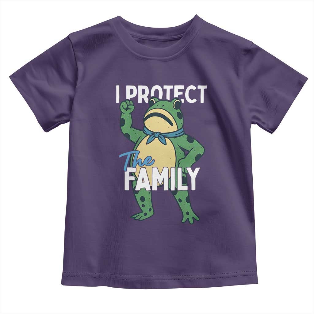 Activist Portland Frog Toddler T Shirt I Protect the Family Protest Statement TS02 Purple Print Your Wear