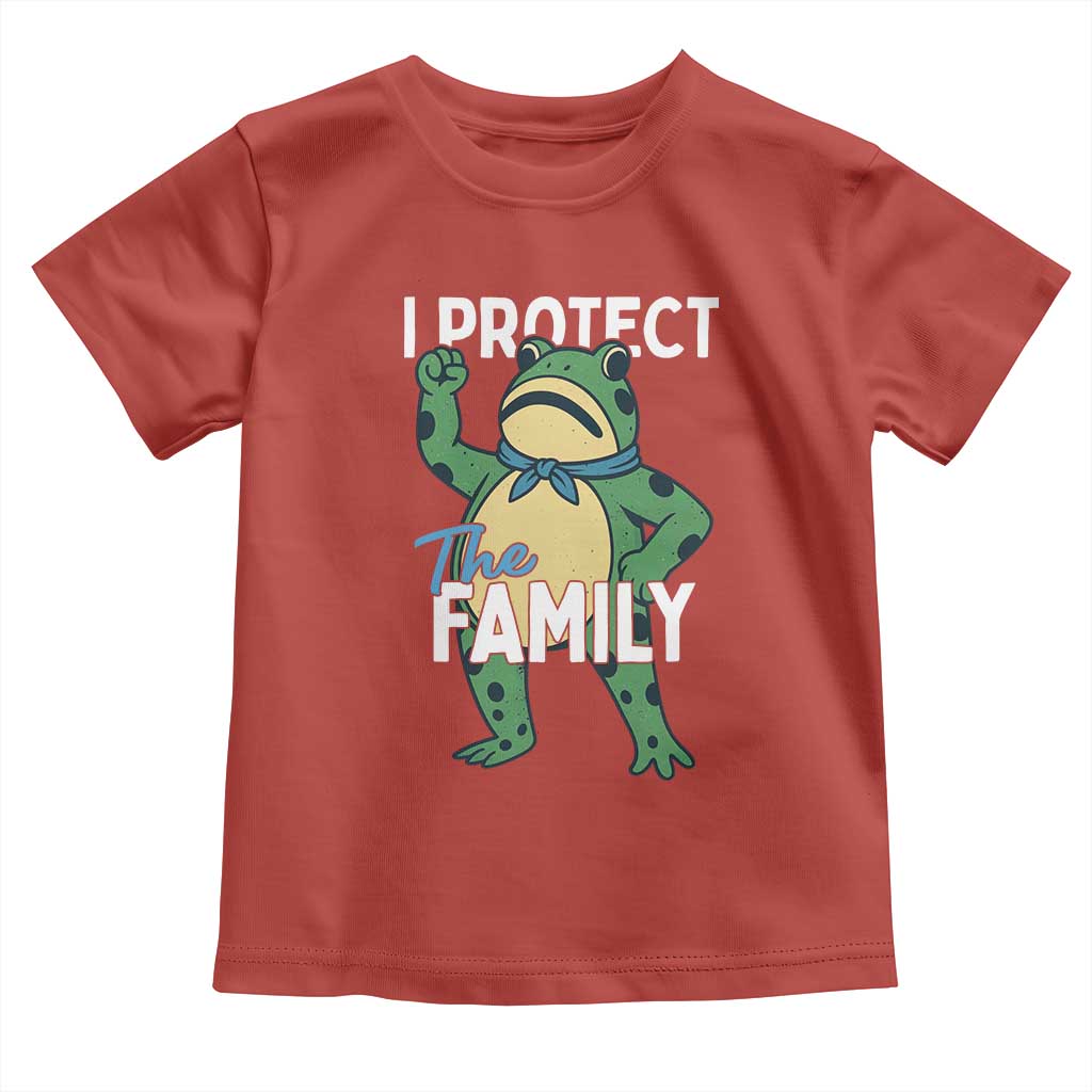 Activist Portland Frog Toddler T Shirt I Protect the Family Protest Statement TS02 Red Print Your Wear