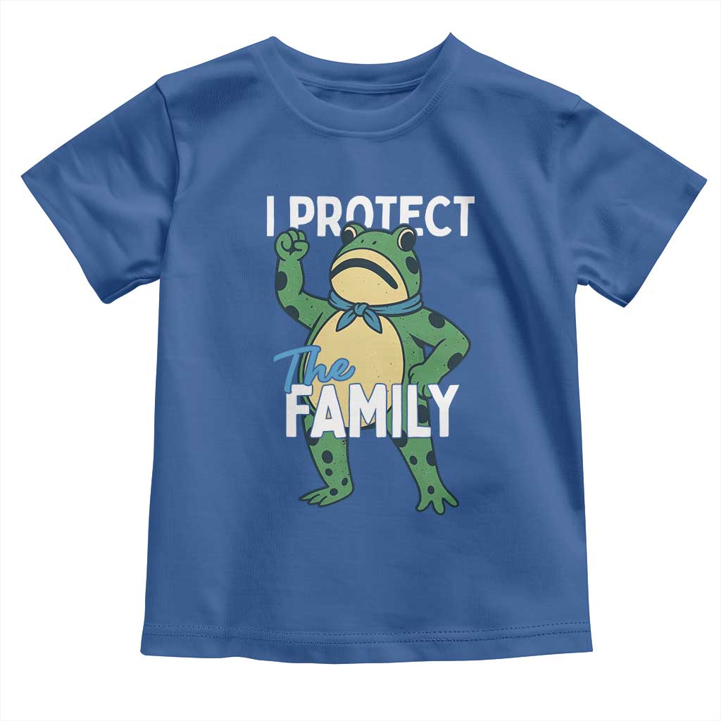 Activist Portland Frog Toddler T Shirt I Protect the Family Protest Statement TS02 Royal Blue Print Your Wear
