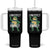 Activist Portland Frog Tumbler With Handle I Protect the Family Protest Statement TS02 One Size: 40 oz Black Print Your Wear