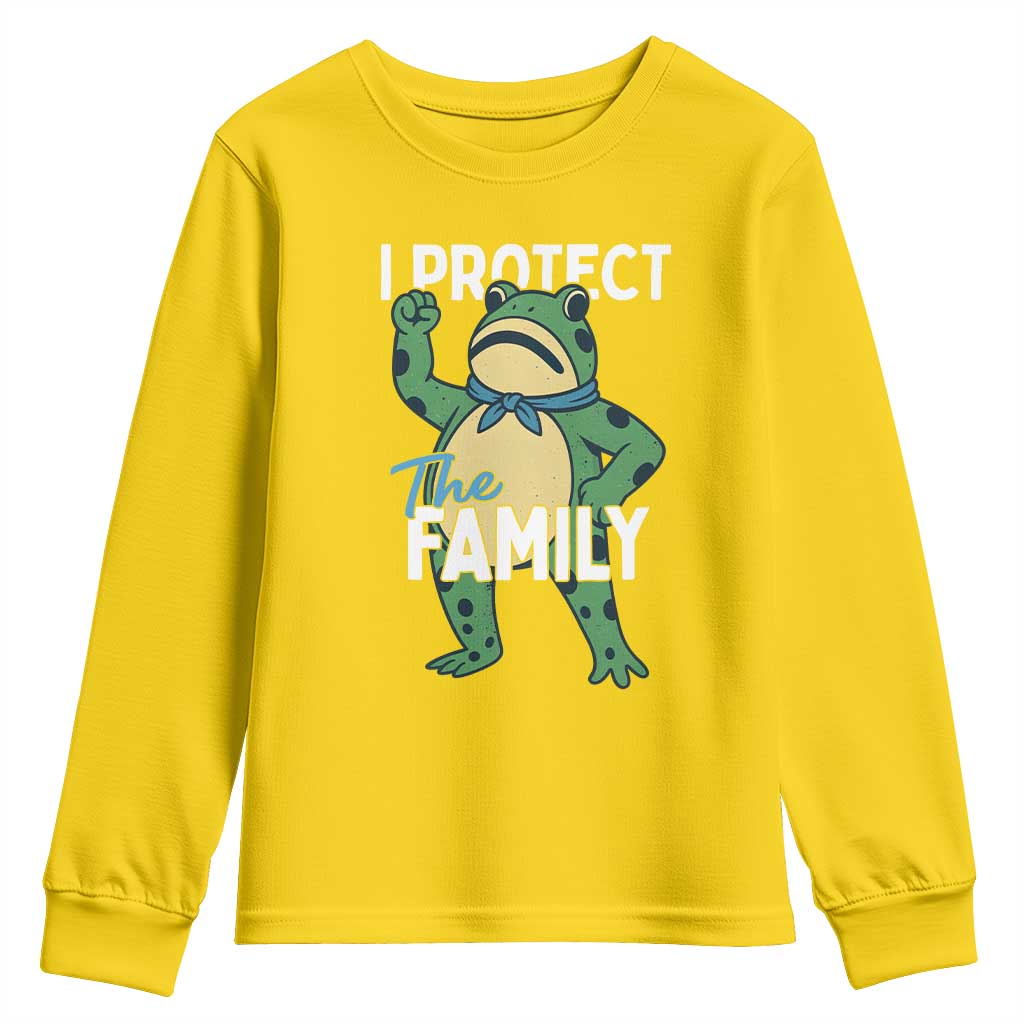 Activist Portland Frog Youth Sweatshirt I Protect the Family Protest Statement TS02 Daisy Print Your Wear