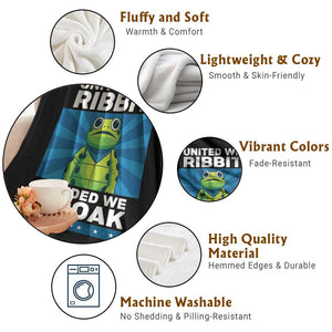 Patriotic Protest Portland Frog Throw Blanket United We Ribbit Divided We Croak Resist TS02 Print Your Wear