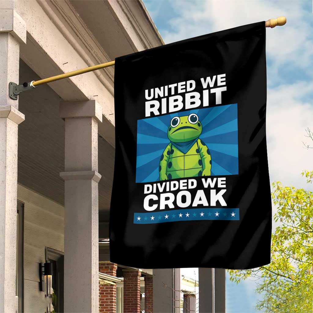 Patriotic Protest Portland Frog Garden Flag United We Ribbit Divided We Croak Resist TS02 Print Your Wear