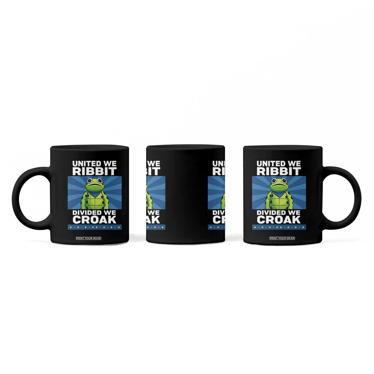 Patriotic Protest Portland Frog Coffee Mug United We Ribbit Divided We Croak Resist TS02 Print Your Wear