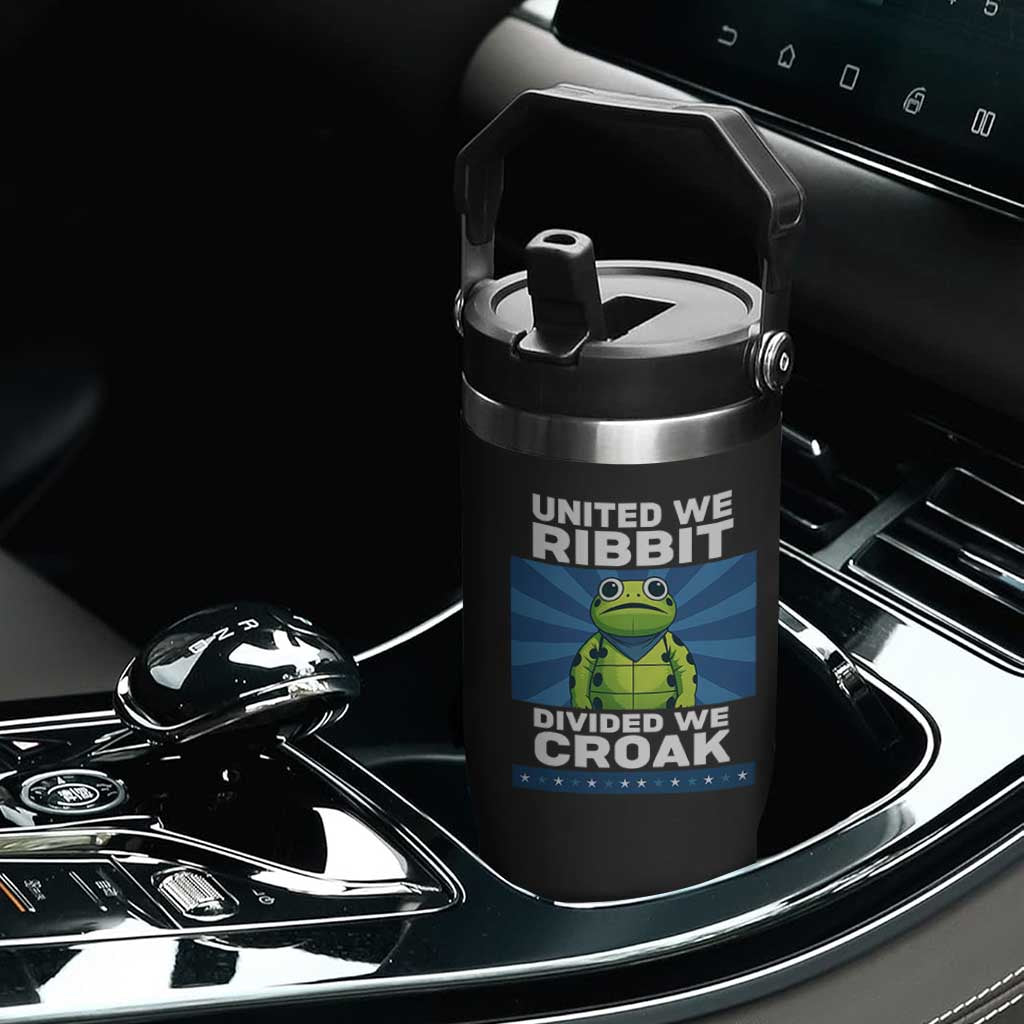 Patriotic Protest Portland Frog Flip Straw Tumbler United We Ribbit Divided We Croak Resist TS02 Print Your Wear