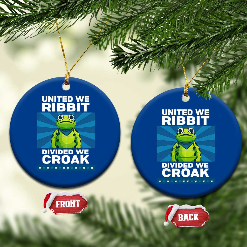 Patriotic Protest Portland Frog Ceramic Ornament United We Ribbit Divided We Croak Resist TS02 1pc Blue Print Your Wear