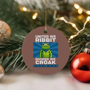 Patriotic Protest Portland Frog Ceramic Ornament United We Ribbit Divided We Croak Resist TS02 1pc Mocha Print Your Wear