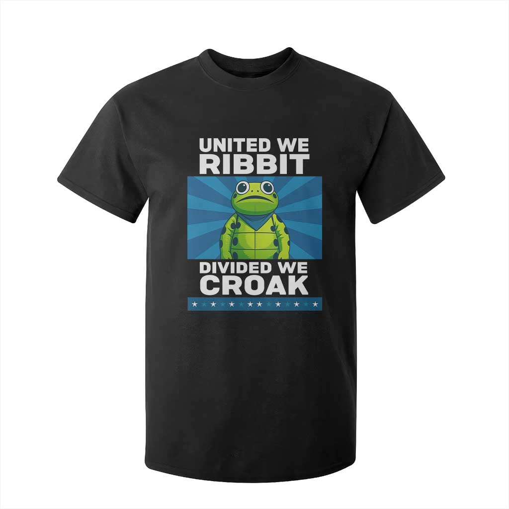Patriotic Protest Portland Frog T Shirt For Kid United We Ribbit Divided We Croak Resist TS02 Black Print Your Wear