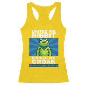 Patriotic Protest Portland Frog Racerback Tank Top United We Ribbit Divided We Croak Resist TS02 Daisy Print Your Wear
