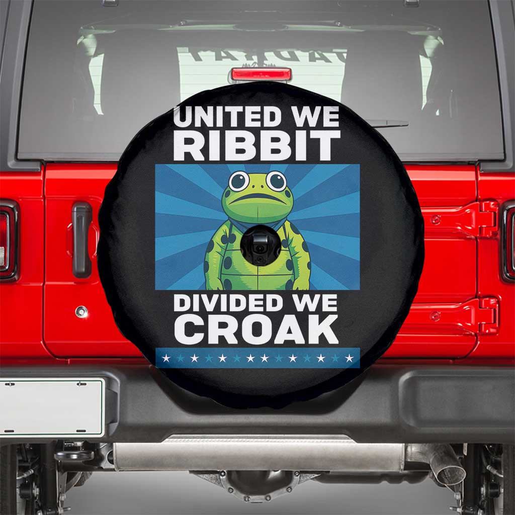 Patriotic Protest Portland Frog Spare Tire Cover United We Ribbit Divided We Croak Resist TS02 Black Print Your Wear